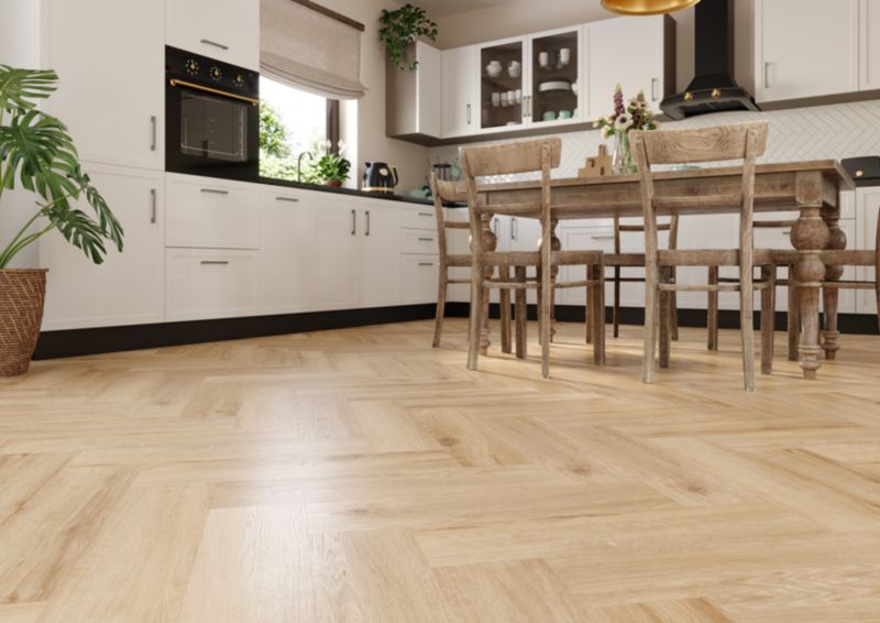 Panele podłogowe winylowe jodełka SPC Dąb Bedford 1,402 m2