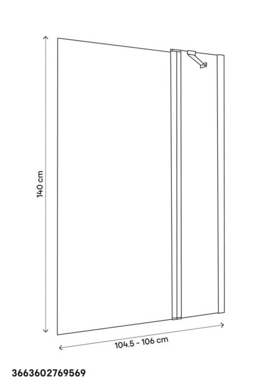 Parawan nawannowy GoodHome Calera 2-częściowy 140 x 105 cm dekor biały