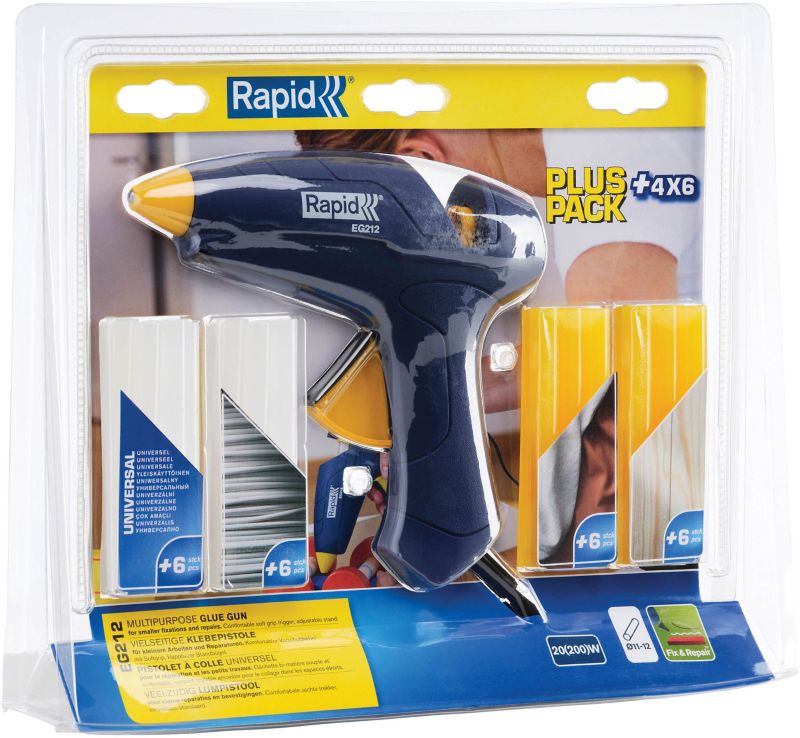 Pistolet klejowy Rapid EG212 z klejem