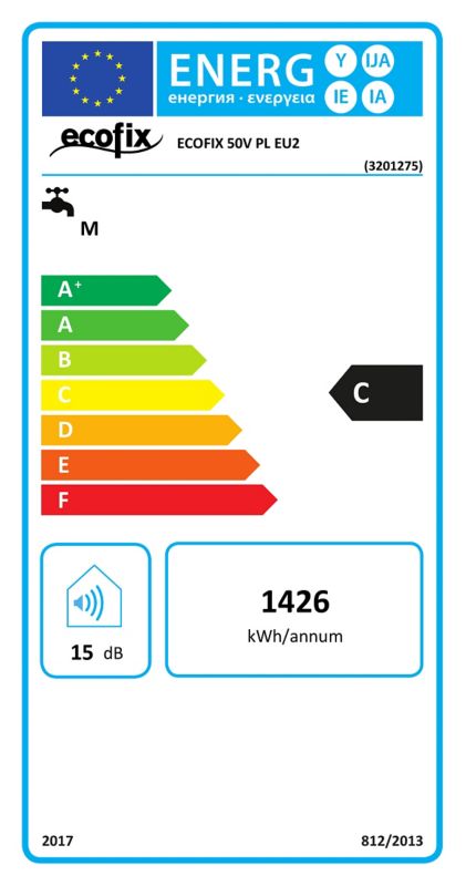 Podgrzewacz pionowy Ecofix 50 V EU2 50 l
