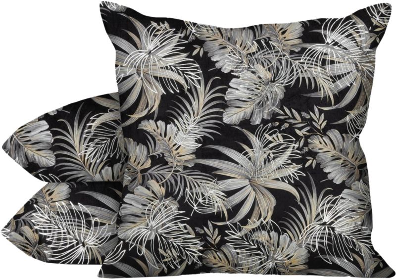Poduszka Rodos 40 x 40 cm czarna / srebrna
