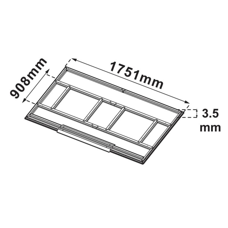 Podłoga do domku metalowego Blooma 180 x 137 cm