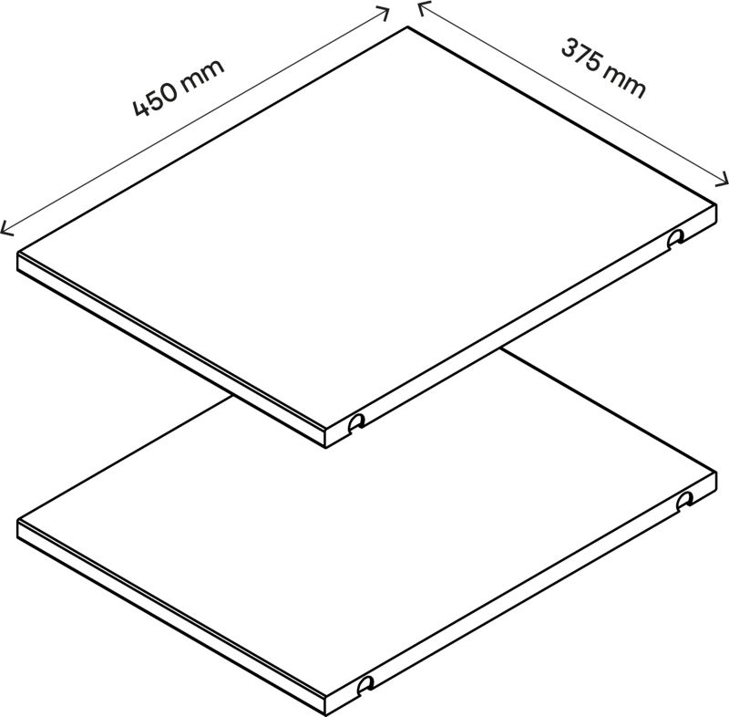 Półka do korpusu 45 x 37,5 cm GoodHome Atomia biały 2 szt