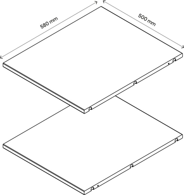 Półka do korpusu 58 x 50 cm GoodHome Atomia biały 2 szt