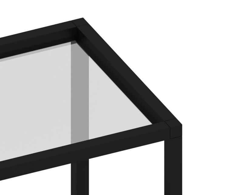 Półka metalowa Qbox czarna 60 cm