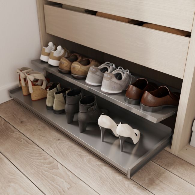 Półka na buty do korpusu 45/58 x 75 cm GoodHome Atomia 2 poziomowa
