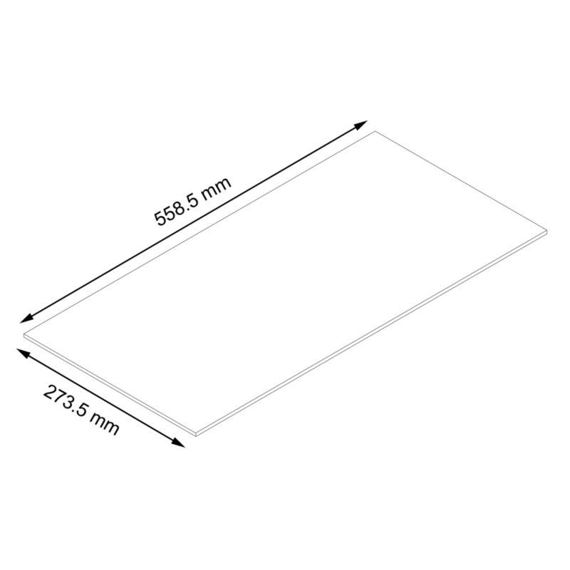 Półka szklana GoodHome Cicely 273,5 x 558,5 mm 2 szt