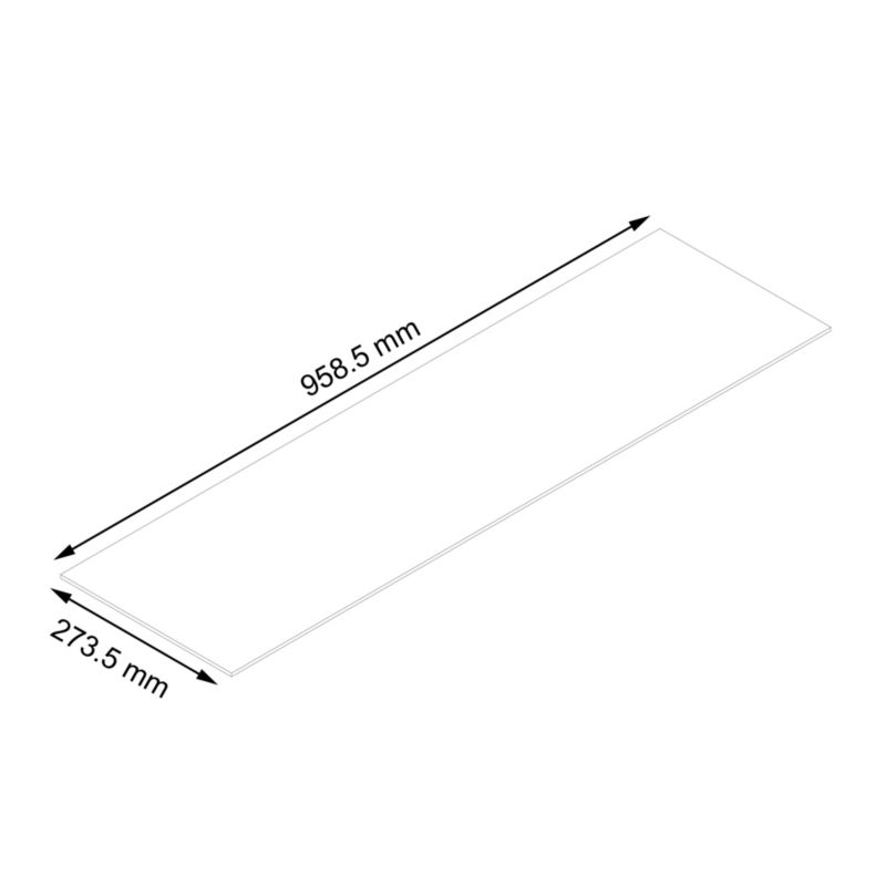 Półka szklana GoodHome Cicely 273,5 x 958,5 mm 2 szt