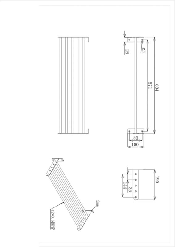 Półka z relingami GoodHome Datil 60 cm