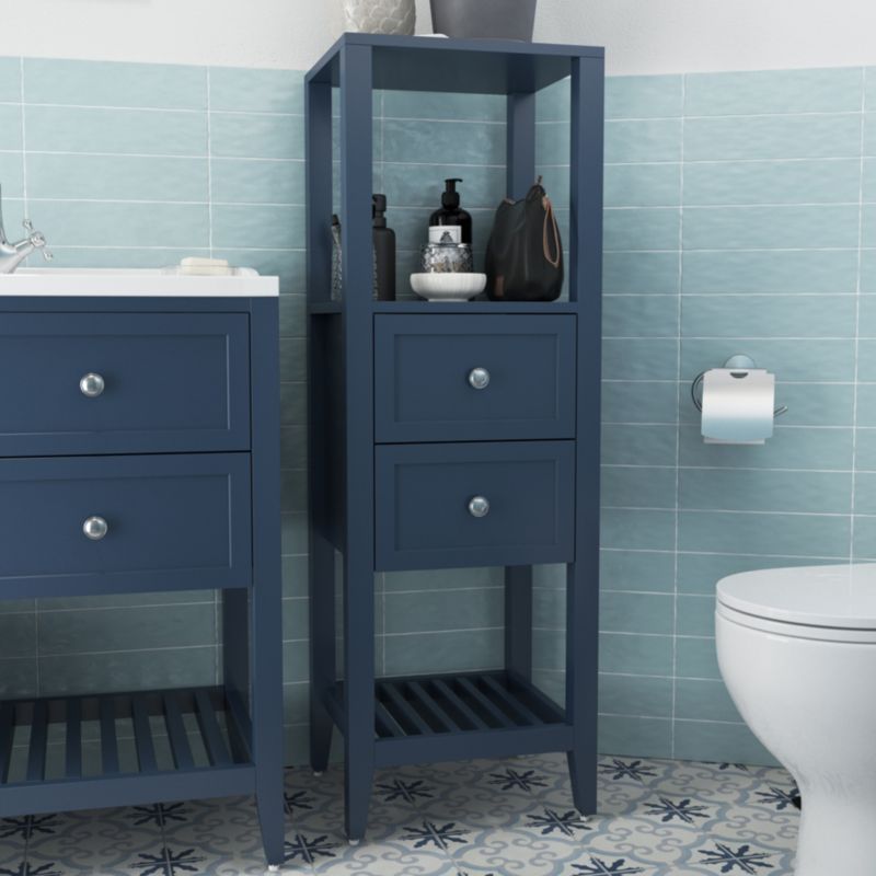 Półsłupek GoodHome Perma 40 x 120 x 36 cm granatowy