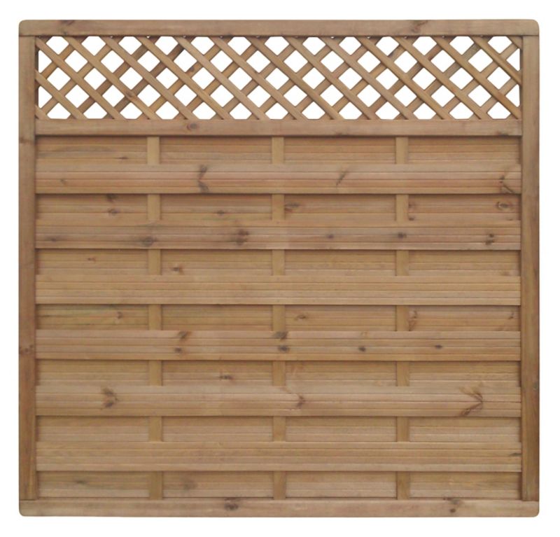 Płot ażurowy Blooma 180 x 180 cm brązowy rama 40 x 60 mm