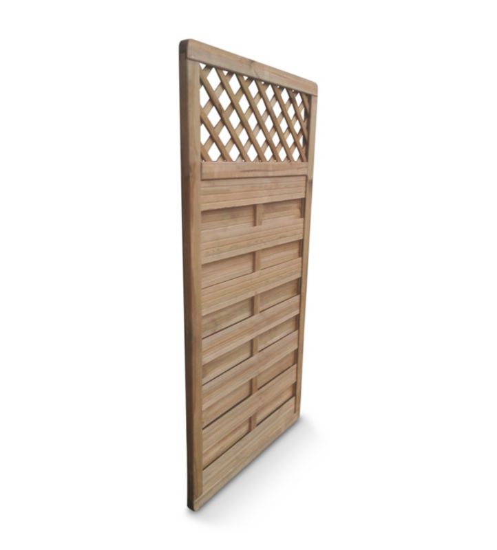 Płot ażurowy Blooma 90 x 180 cm brązowy rama 40 x 60 mm