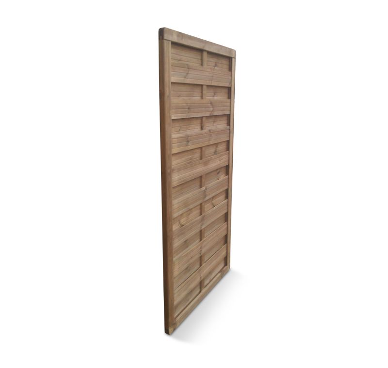 Płot drewniany Klikstrom 90 x 180 cm brązowy rama 40 x 60 mm