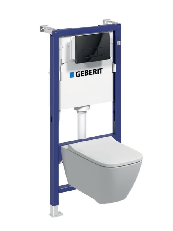 Stelaż podtynkowy WC Geberit Unifix Delta 50 przycisk czarny