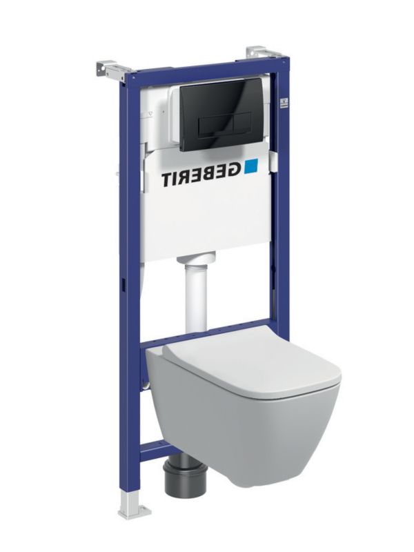 Stelaż podtynkowy WC Geberit Unifix Delta 50 przycisk czarny