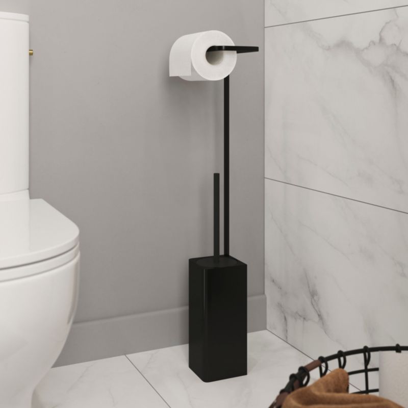 Stojak na papier GoodHome Elland czarny