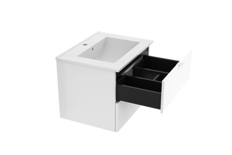 Szafka pod umywalkę Mirano Listrado wisząca 60 cm biała