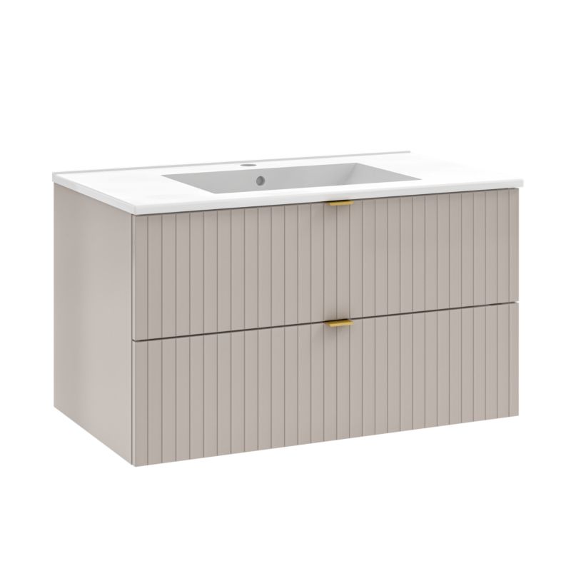 Szafka pod umywalkę Mirano Listrado wisząca 80 cm kaszmir