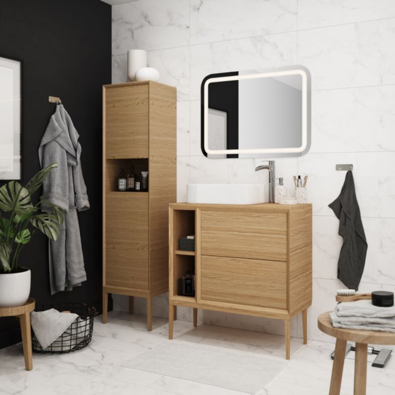 Szafka z szufladami pod umywalkę GoodHome Avela 60 cm drewno