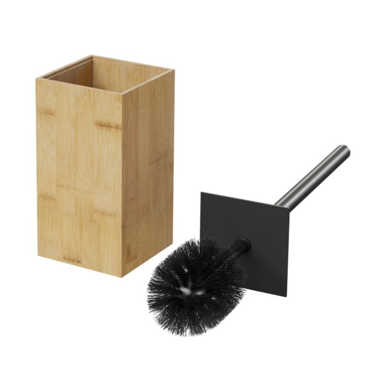 Szczotka do WC GoodHome Cervia bambus czarny