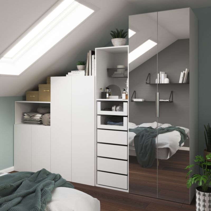Szuflada wewnętrzna do korpusu 58 x 50 cm GoodHome Atomia biała/szkło