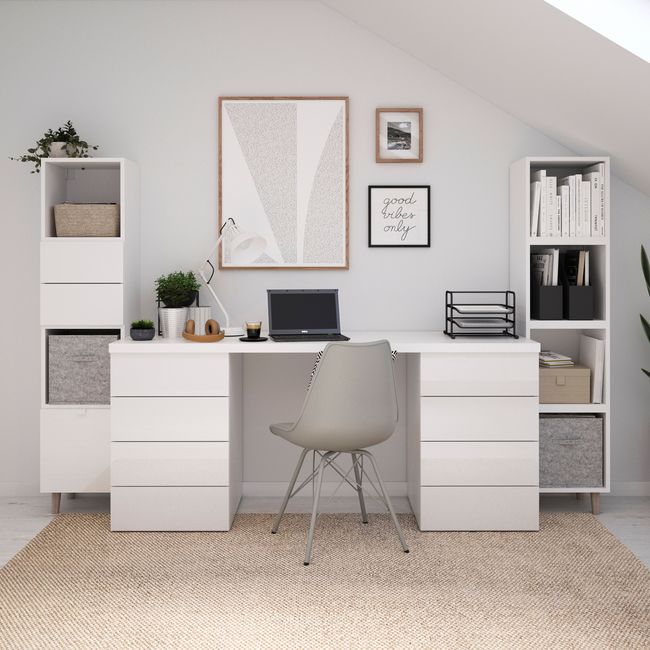 Szuflada zewnętrzna do korpusu 58 x 50 cm GoodHome Atomia biała 2 szt
