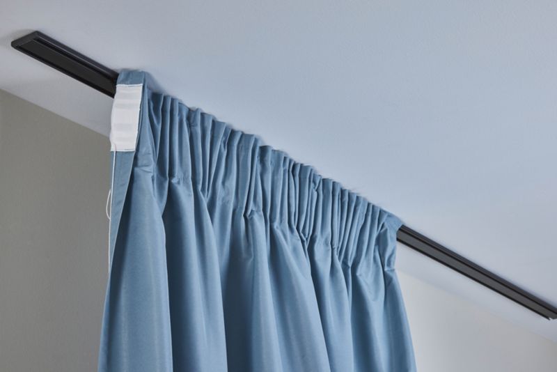 Szyna sufitowa aluminiowa 2-torowa 160 cm czarna z agrafkami