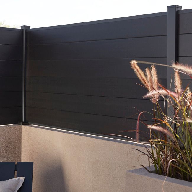 Słupek GoodHome Neva aluminiowy 95 cm antracyt