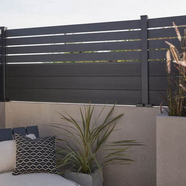 Słupek GoodHome Neva aluminiowy 95 cm antracyt