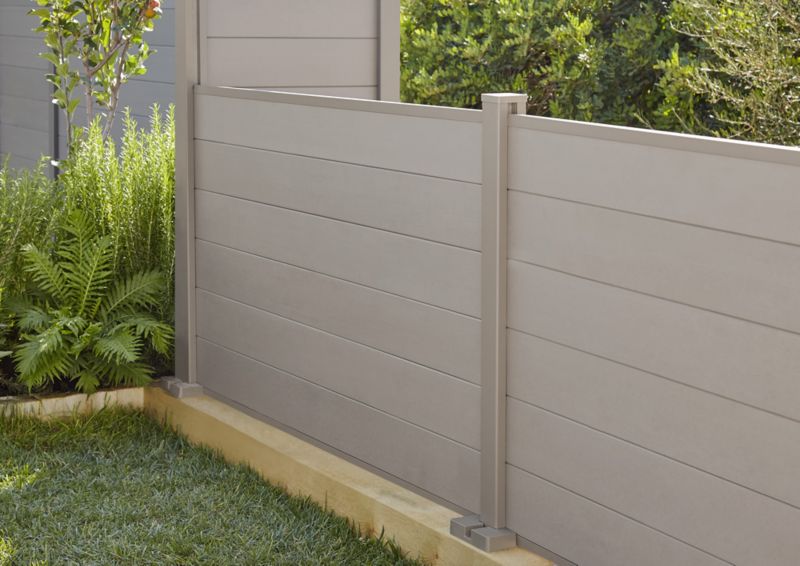Słupek GoodHome Neva aluminium 95 x 7 x 7 cm taupe
