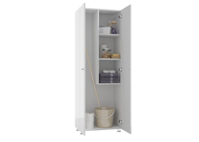 Słupek łazienkowy Pat 60 cm biały połysk
