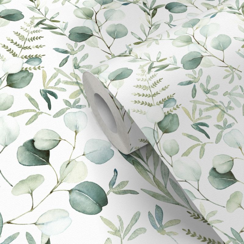 Tapeta easy roll Cedrela Watercolour zielona