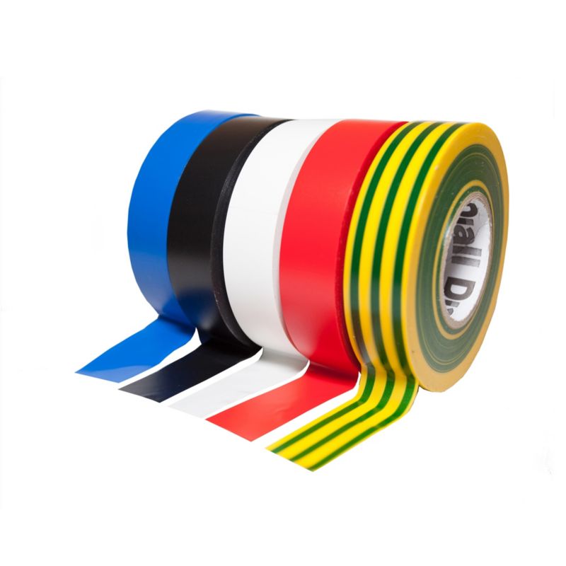 Taśma izolacyjna Diall PCV 19 mm x 33 m mix 5 szt