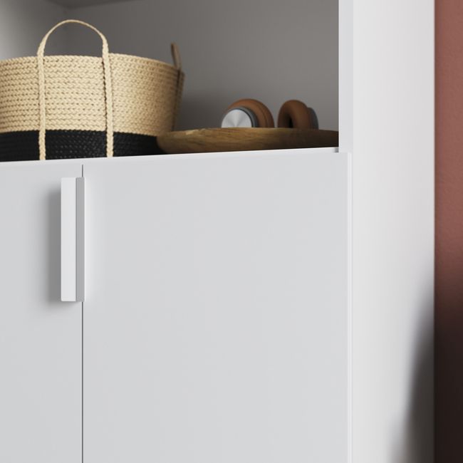 Uchwyt brzegowy GoodHome Atomia 29,3 cm biały 2 szt
