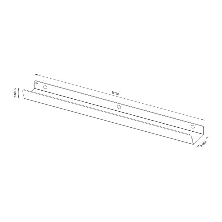 Uchwyt brzegowy GoodHome Atomia 29,3 cm czarny 2 szt