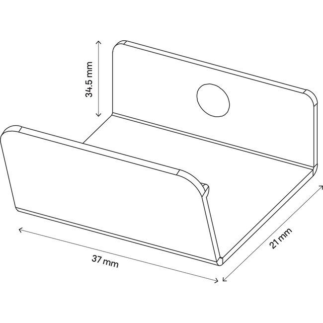 Uchwyt brzegowy GoodHome Atomia 3,7 cm biały 2 szt