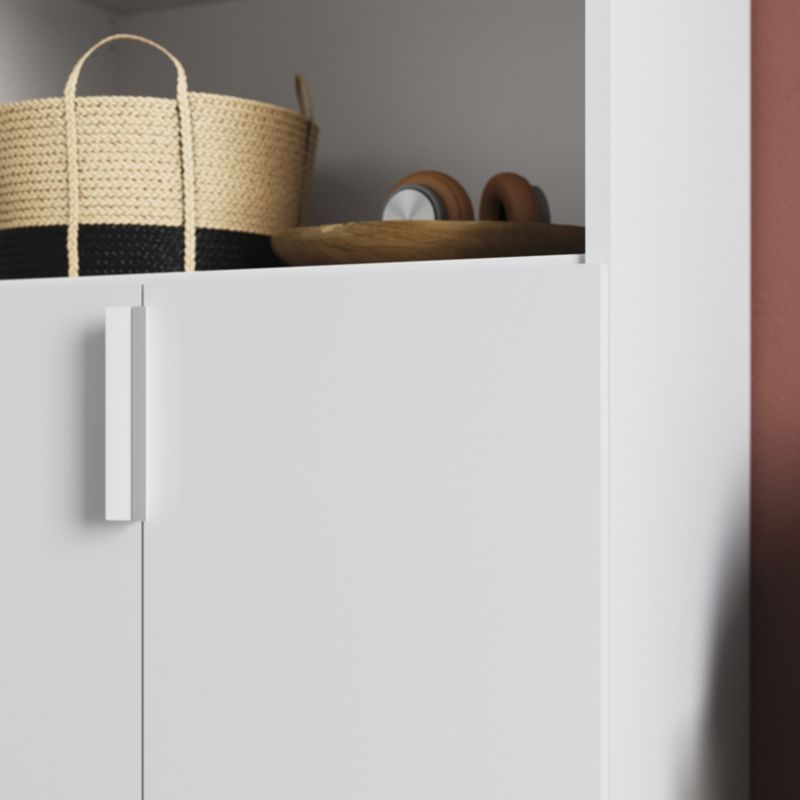 Uchwyt brzegowy GoodHome Atomia 3,7 cm biały 2 szt
