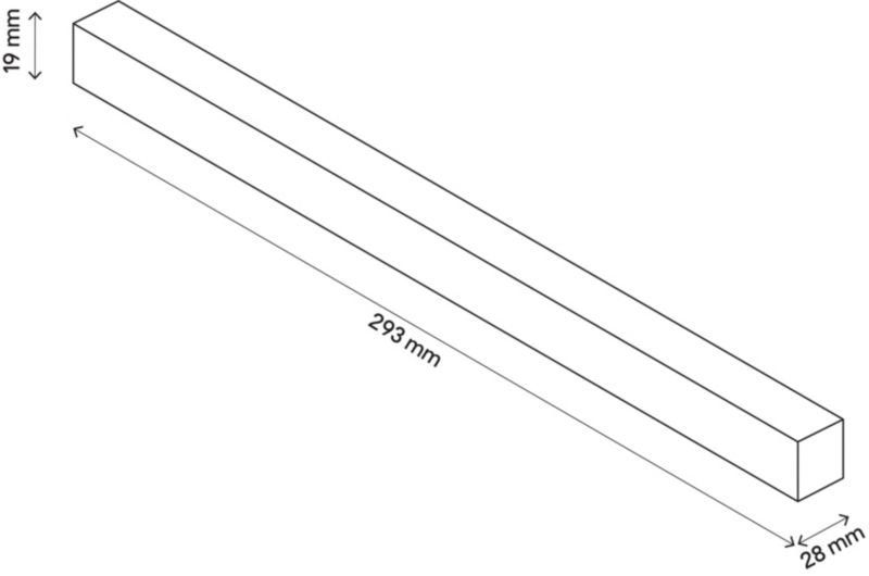 Uchwyt drewniany GoodHome Atomia 29,3 cm dąb szary 2 szt