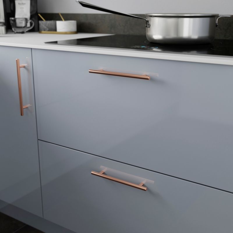 Uchwyt meblowy GoodHome Annato T 220 mm miedź 2 szt