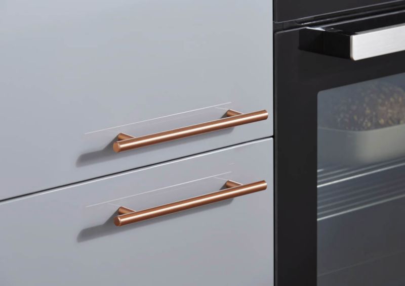 Uchwyt meblowy GoodHome Annato T 220 mm miedź 2 szt