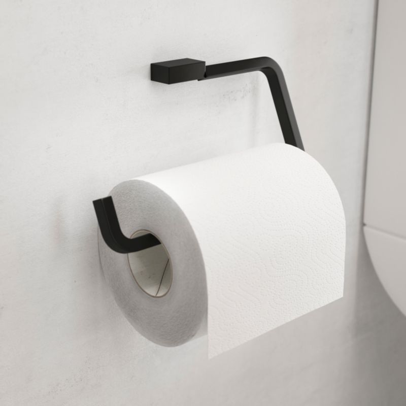Uchwyt na papier GoodHome Elland czarny