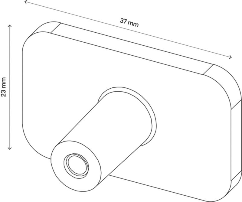 Uchwyt płaski GoodHome Atomia 3,7 cm biały 2 szt