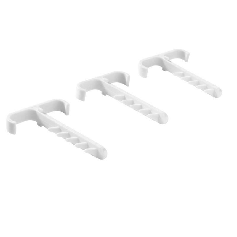 Uchwyty kablowe podwójne 2 x 6 x 12 mm szare 100 szt