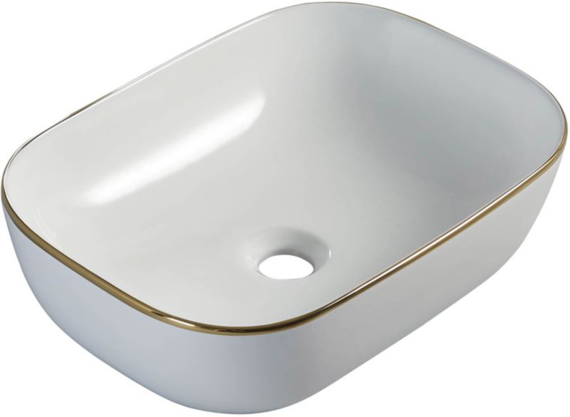 Umywalka nablatowa Sepio 45 x 32 cm złota