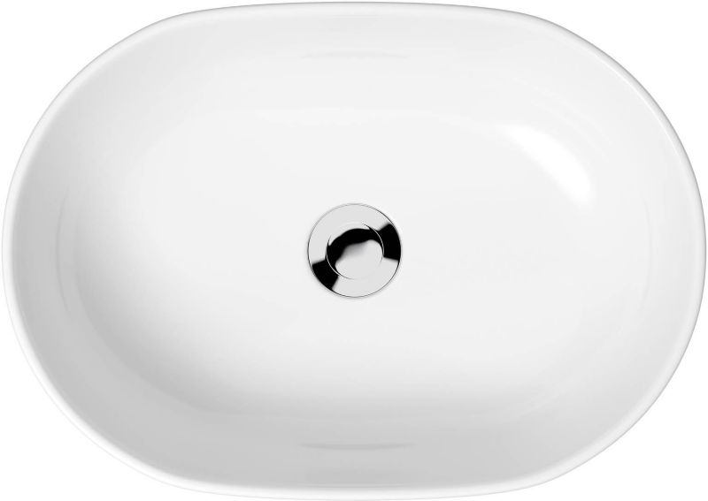 Umywalka nablatowa ceramiczna Cersanit Moduo 50 cm owalna biała