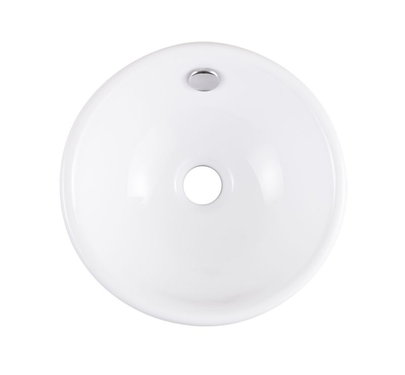 Umywalka nablatowa ceramiczna GoodHome Blanca śr. 31 cm biała