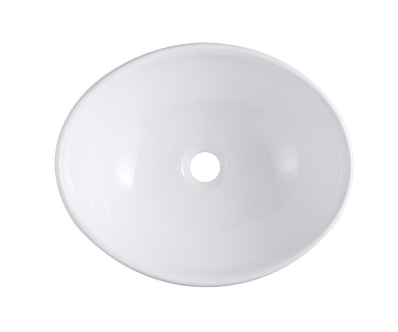 Umywalka nablatowa ceramiczna GoodHome Nessa 40 x 33 cm biała