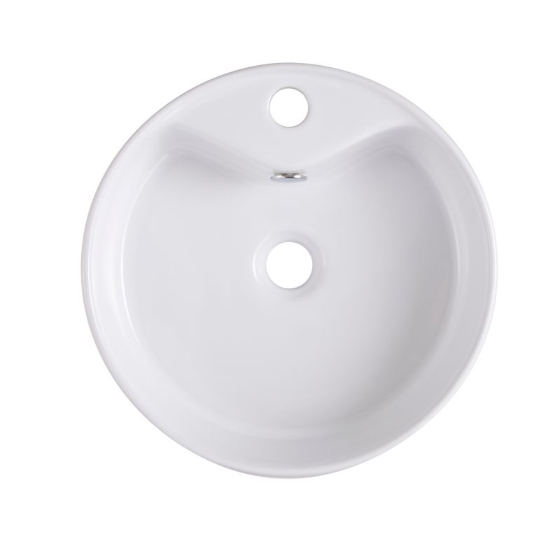 Umywalka nablatowa ceramiczna GoodHome Vorma śr. 38 cm biała