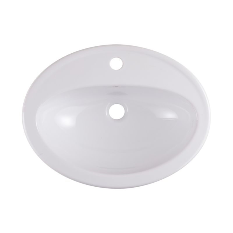 Umywalka wpuszczana GoodHome Turso ceramiczna 53,5 x 41 cm biała