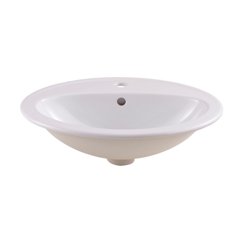 Umywalka wpuszczana GoodHome Turso ceramiczna 53,5 x 41 cm biała
